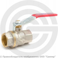 Кран латунный Ду-15 (1/2") Ру-40 ВР (ВН) муфтовый никель полнопроходной рычаг Aquasfera Euro 1001