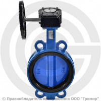 Затвор дисковый поворотный межфланцевый с редуктором Ду-350 Ру-10/16 EPDM с чугунным диском Benarmo EURO