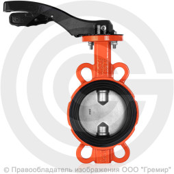Затвор дисковый поворотный межфланцевый с рукояткой Ду-125 Ру-16 EPDM с нержавеющим диском Helver VBS-131