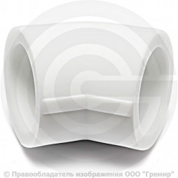 Угольник PP-R белый Дн 63 45гр Pro Aqua