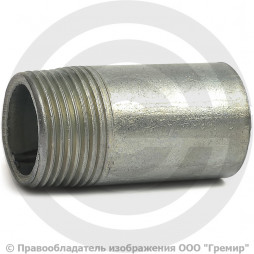 Резьба стальная оцинкованная удлиненная L=50мм Ду-20 (3/4") АС