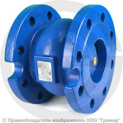 Клапан обратный осевой чугунный фланцевый Ду-300 Ру-10 (Т<100°С) диск чугун NVD 402R Ридан