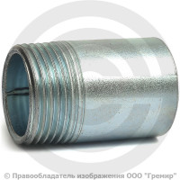 Резьба стальная оцинкованная удлиненная L=50мм Ду-25 (1") АС