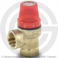 Клапан предохранительный пружинный латунный Ду 15-15 ВР (ВН) Рср=6бар Benarmo