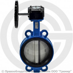 Затвор дисковый поворотный межфланцевый с редуктором Ду-350 Ру-10/16 EPDM с нержавеющим диском Benarmo EURO