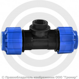 Тройник ПЭ компрессионный Дн 25-3/4"-25 ВР (ВН) ТПК-АКВА