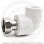 Угольник PP-R белый с накидной гайкой Дн 20-1/2" Pro Aqua