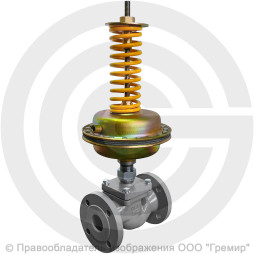 Регулятор перепада давления прямого действия НО чугунный фланцевый Ду-100 Ру-16 Kvy=160м3/ч 0,1-0,6 МПа Энерготехномаш УРРД-НО-РПД