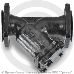 Фильтр магнитный сетчатый Y-образный чугунный фланцевый Ду-80 Ру-16 (Т<150°С) ЛМЗ ФСМ