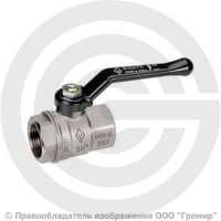 Кран латунный Ду-40 (1 1/2") Ру-20 ВР (ВН) никель рычаг Bugatti серия 910