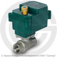 Кран латунный с электроприводом 12V Ду-25 Ру-40 ВР (ВН) никель Bugatti Neptun