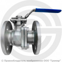 Кран нержавеющий AISI 316 (CF8M) фланцевый под привод Ду-150 Ру-16 L=350мм полнопроходной Benarmo