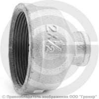 Муфта переходная чугунная оцинкованная ВР (ВН) Ду 50-15 (2"-1/2")