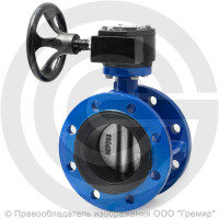 Затвор чугунный поворотный фланцевый с редуктором Ду-800 Ру-16 EPDM с чугунным диском ABRA BUV-FL226
