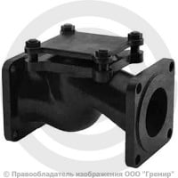 Клапан обратный подъемный чугунный фланцевый Ду-65 Ру-25 (Т<225°С) 16кч9п