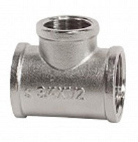 Тройник латунный переходной ВР (ВН) Ду 25-20-25 (1"-3/4"-1") никель SantechSystems