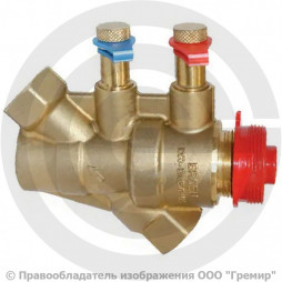 Клапан балансировочный автоматический латунный муфтовый Ду-50 Ру-25 ВР (ВН) Kvs=19.8м3/ч без ниппелей Dynamic Broen