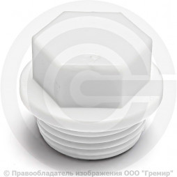 Заглушка (пробка) PP-R белая НР (НАР) Дн 20-1/2" VALFEX