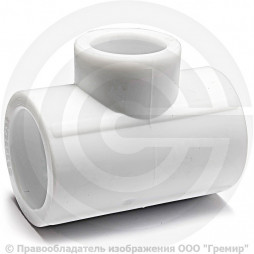 Тройник PP-R редукционный белый Дн 40-20-40 Pro Aqua