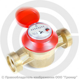 Счётчик крыльчатый одноструйный Ду-25 Ру-16 (Т<90°С) L=160мм В/К ОСВУ Декаст