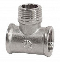 Тройник латунный ВР-НР-ВР (ВН-НАР-ВН) Ду-20 (3/4") никель SantechSystems