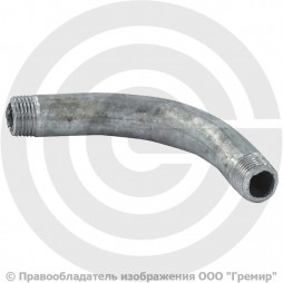 Отвод гнутый 48х3,5 (Ду-40) оцинкованный 90 градусов шовный резьба-резьба исп.1 из труб ГОСТ 3262 КАЗ