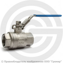 Кран нержавеющий AISI 316 (CF8M) Ду-15 (1/2") Ру-63 ВР (ВН) муфтовый полнопроходной АДЛ BV15