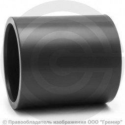 Муфта ПВХ клеевая серая соединительная Дн 75 Ру-10 напорная Aquaviva