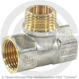 Тройник латунный ВР-НР-ВР (ВН-НАР-ВН) Ду 15 (1/2"-1/2"-1/2")