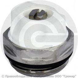 Кран Маевского ручной латунный Ду-8 (1/4") Ру-16 НР (НАР) под отвертку Giacomini R90