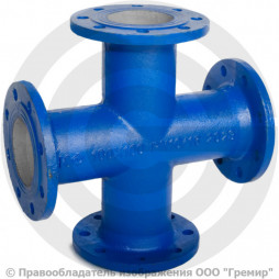 Крест фланцевый КФ Ду 200-150 (600-500) ВЧШГ с ЦПП цинк+AL ГОСТ ISO 2531-2012