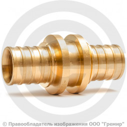 Муфта аксиальная бронзовая для PE-X труб Дн 20 RAUTITAN PLATINUM RX Rehau