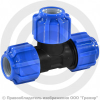 Тройник ПЭ компрессионный переходной Дн 32-20 Ру-12,5 Джилекс