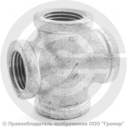 Крест чугунный оцинкованный ВР (ВН) Ду 15 (1/2")