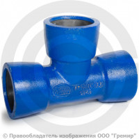 Тройник раструбный ТР Ду 200-200 Тайтон ВЧШГ с ЦПП цинк+AL ГОСТ ISO 2531-2012