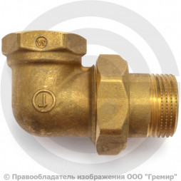 Американка (соединитель) латунная угловая ВР-НР (ВН-НАР) Ду-50 (2") Giacomini