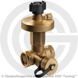 Клапан балансировочный автоматический латунный муфтовый Ду-50 Ру-25 ВР (ВН) Kvs=20м3/ч 35-75 кПа без ниппелей DP Broen