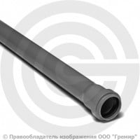 Труба PP-H канализационная серая Дн 40х1,8 безнапорная L=1м в/к VALFEX BASE