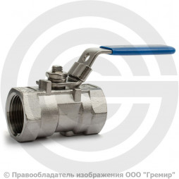 Кран нержавеющий AISI 316 (CF8M) Ду-25 (1") Ру-63 ВР (ВН) муфтовый полнопроходной АДЛ BV16