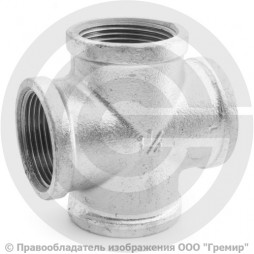 Крест чугунный оцинкованный ВР (ВН) Ду 32 (1 1/4")