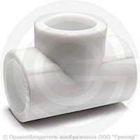 Тройник PP-R белый внутренняя пайка Дн 50 VALFEX