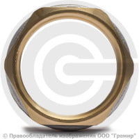 Контргайка латунная реборда ВР (ВН) Ду-15 (1/2") никель Aquasfera