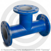 Тройник фланцевый ТФ Ду 125-125 (400-200) ВЧШГ с ЦПП цинк+AL ГОСТ ISO 2531-2012