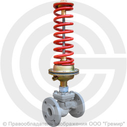 Регулятор давления прямого действия НО "после себя" чугунный фланцевый Ду-20 Ру-16 Kvy=6,3м3/ч 0,3-1,2 МПа Энерготехномаш УРРД-НО-РД