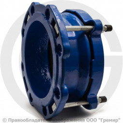 Муфта чугунная соединительная для ПЭ труб Ду-200 (Дн 225-225) Ру-16 L=138мм ПФРК-Е