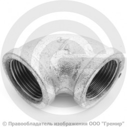 Угольник чугунный оцинкованный ВР (ВН) Ду 20 (3/4")