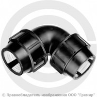 Отвод ПЭ компрессионный Дн 90 90гр Джилекс