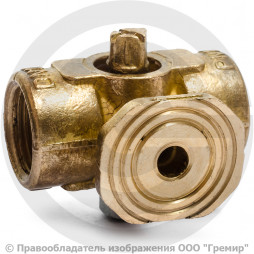 Кран трехходовой для манометра Ду-15 Ру-16 ВР (ВН) G1/2"-М20х1,5 с фланцем без ручки ВИПРА КПТ 11б38бк/11б18бк