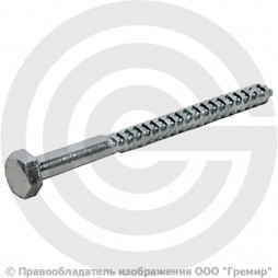 Саморез стальной оцинкованный с шестигранной головкой М8х50 DIN 571 (упак 100 шт)