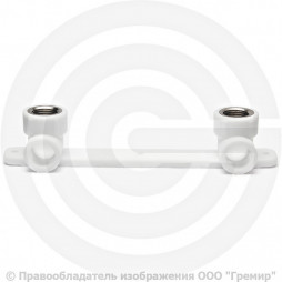 Угольник двойной PP-R комбинированный ВР (ВН) Дн 25-1/2" с креплением Pro Aqua